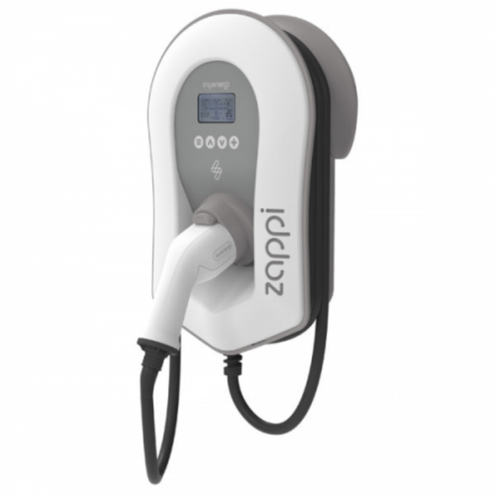 Zappi Eco-Smart EV Charger Tethered-Grey/White