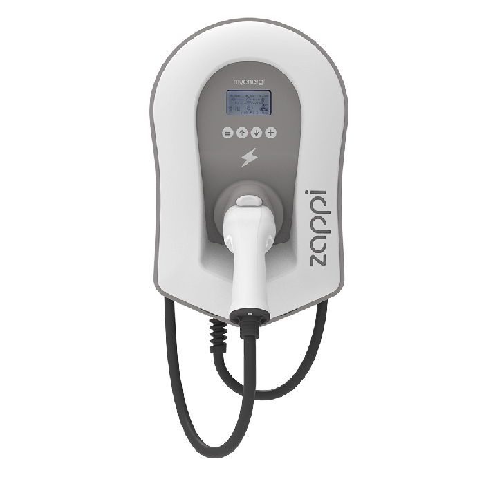 Zappi Eco-Smart EV Charger Tethered-Grey/White